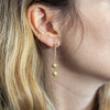 Boucles d'oreilles d'occasion or 750 jaune pendants - vue Vporté 2