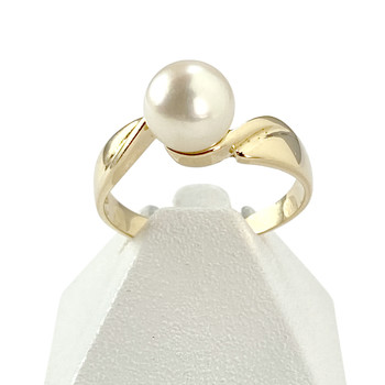 Bague d'occasion or 750 jaune perle de culture