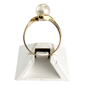 Bague d'occasion or 750 jaune perle de culture