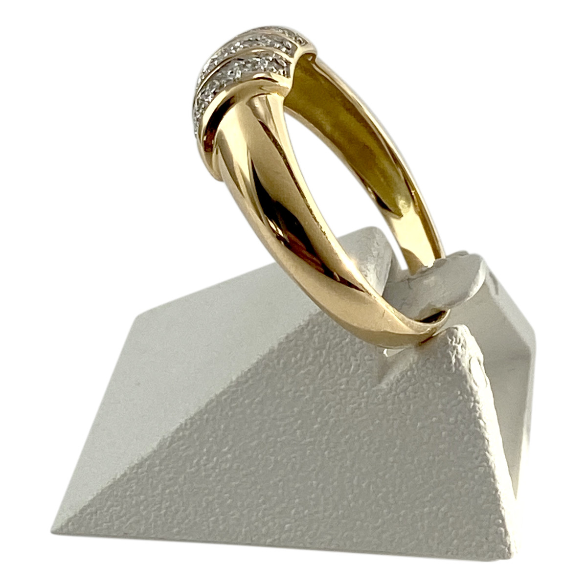 Bague d'occasion or 750 jaune diamants - vue 2