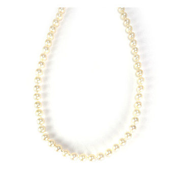 Collier d'occasion or 750 jaune 48 cm perles de culture