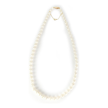 Collier d'occasion or 750 jaune 48 cm perles de culture
