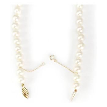 Collier d'occasion or 750 jaune 48 cm perles de culture