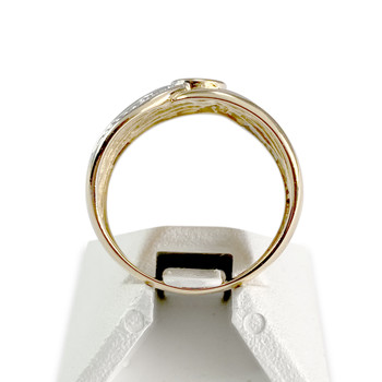 Bague d'occasion or 750 2 tons diamants