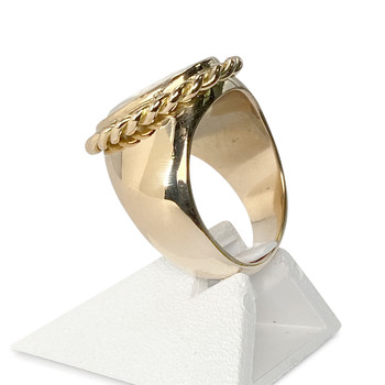 Bague d'occasion or 750 jaune camée coquille