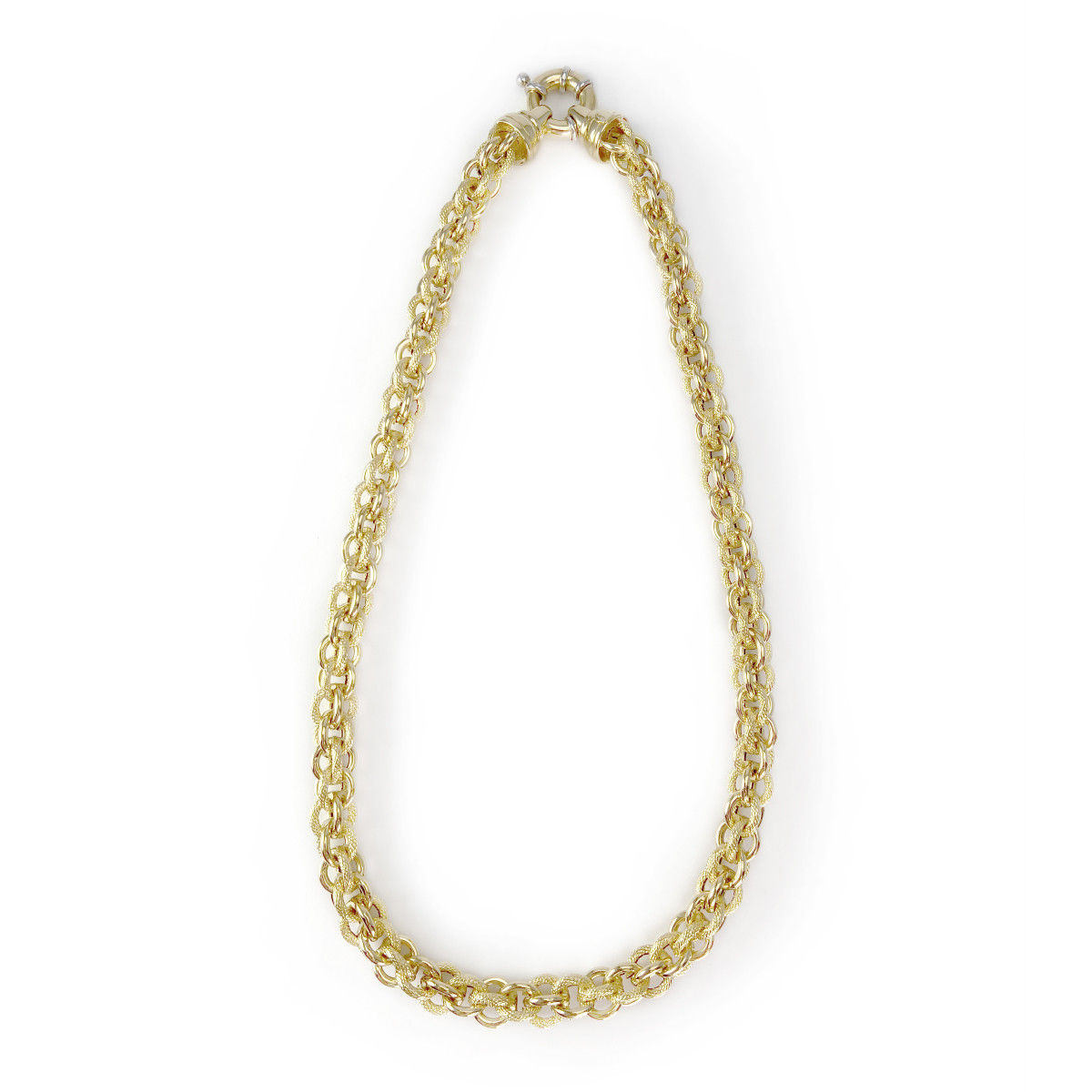 Collier d'occasion or 750 jaune maille fantaisie - vue 2