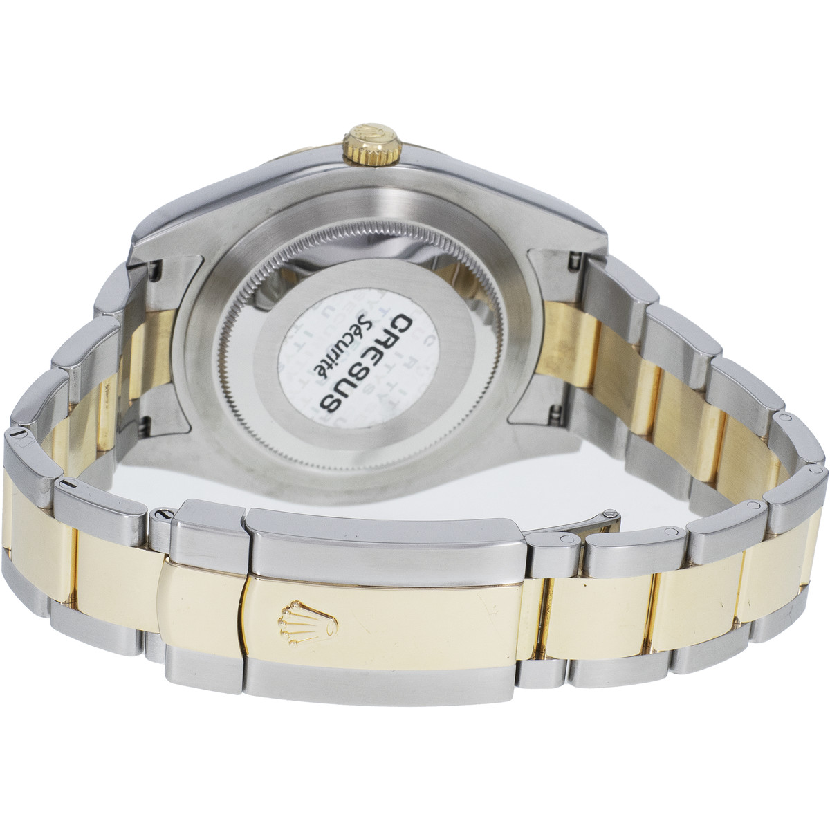 Montre d'occasion Rolex Date Just homme automatique or jaune et acier - vue 3
