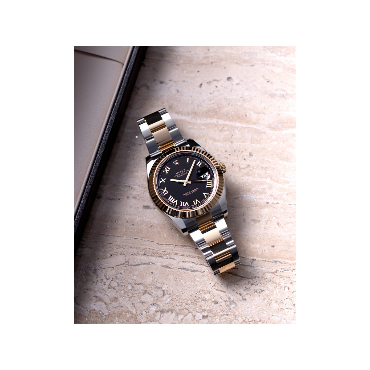 Montre d'occasion Rolex Date Just homme automatique or jaune et acier - vue D4