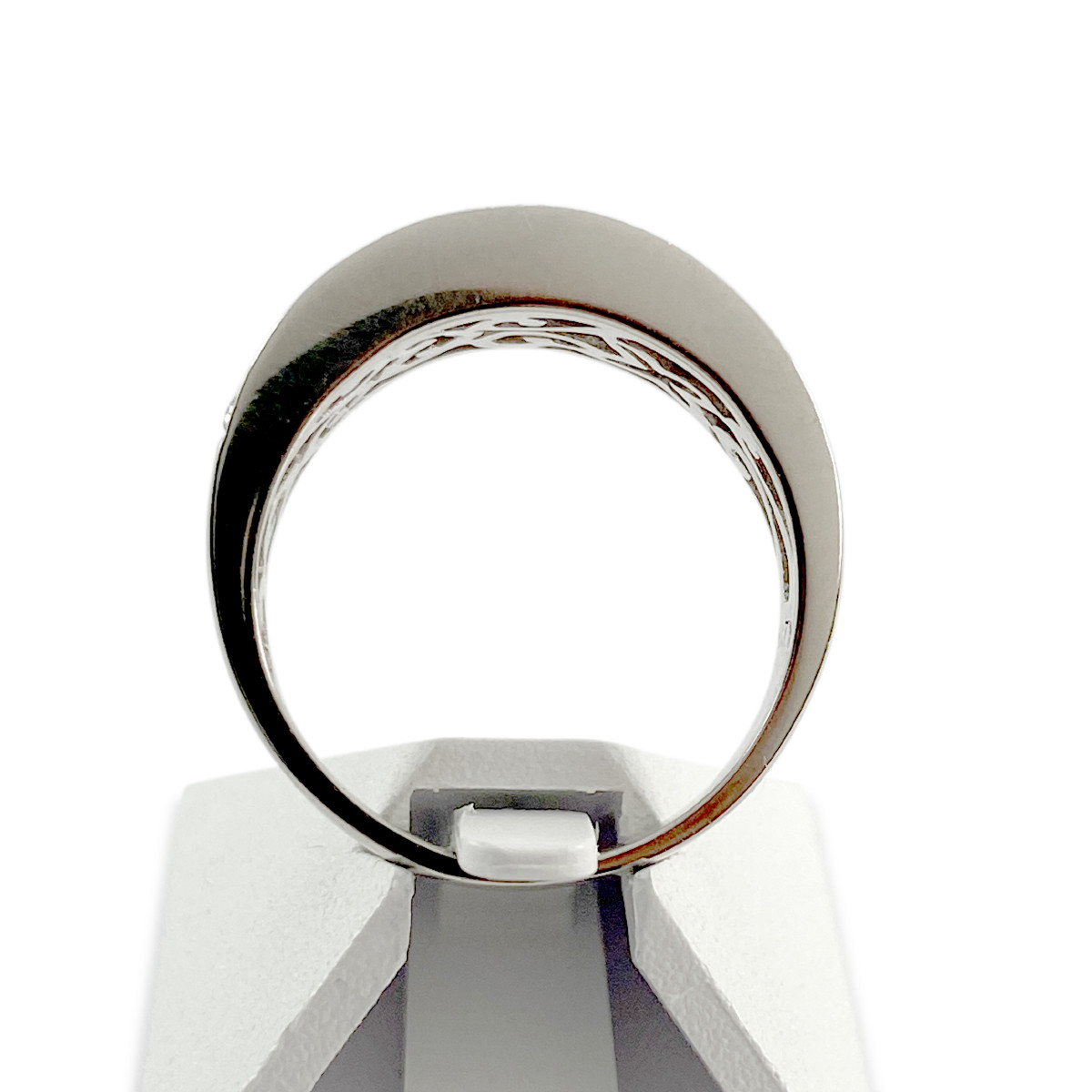 Bague d'occasion or 750 blanc diamants - vue 3