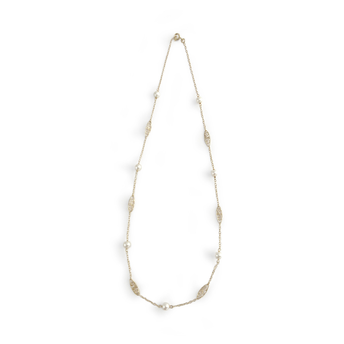 Collier d'occasion or 750 jaune perle de culture de chine - vue 2