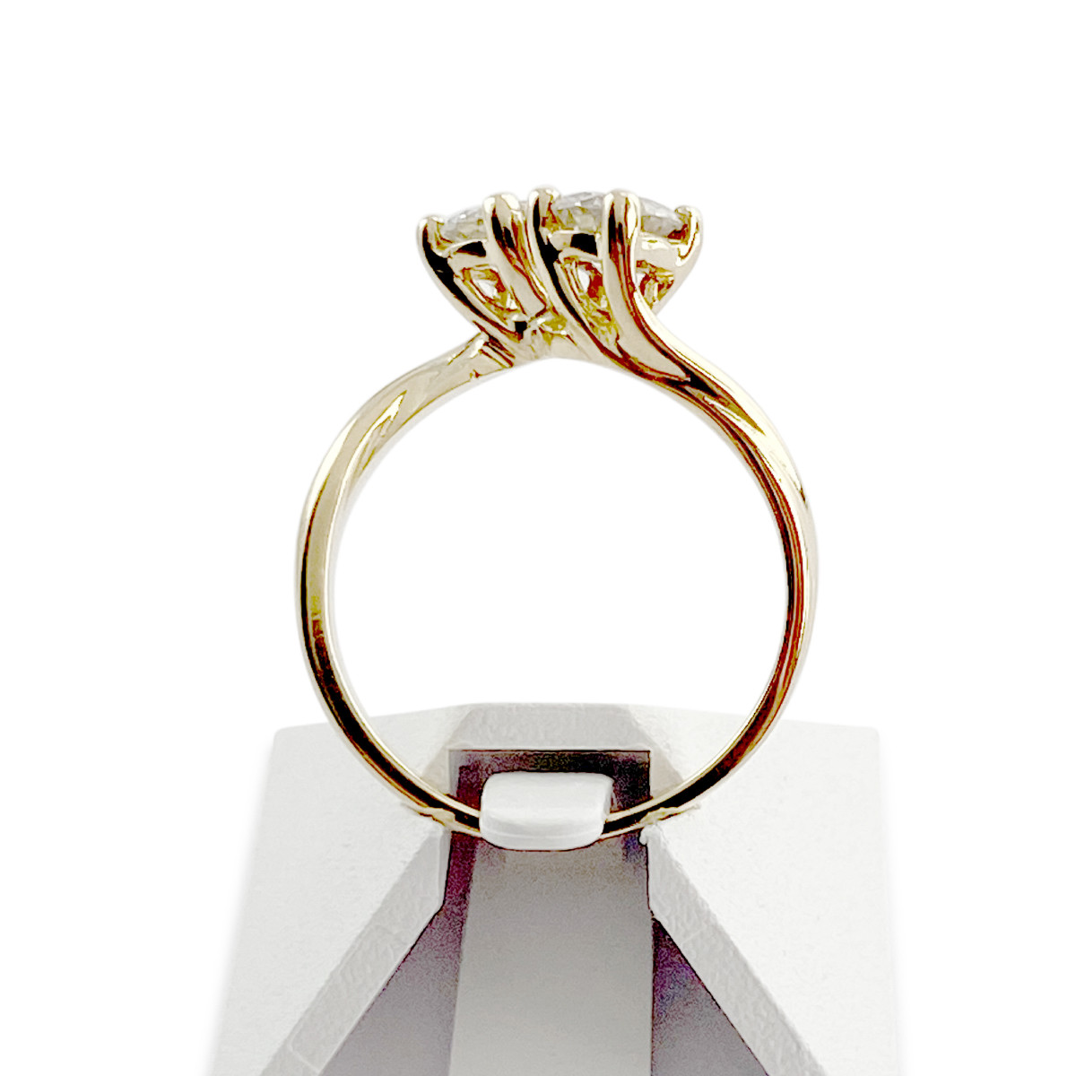 Bague d'occasion or 750 jaune diamants - vue 3