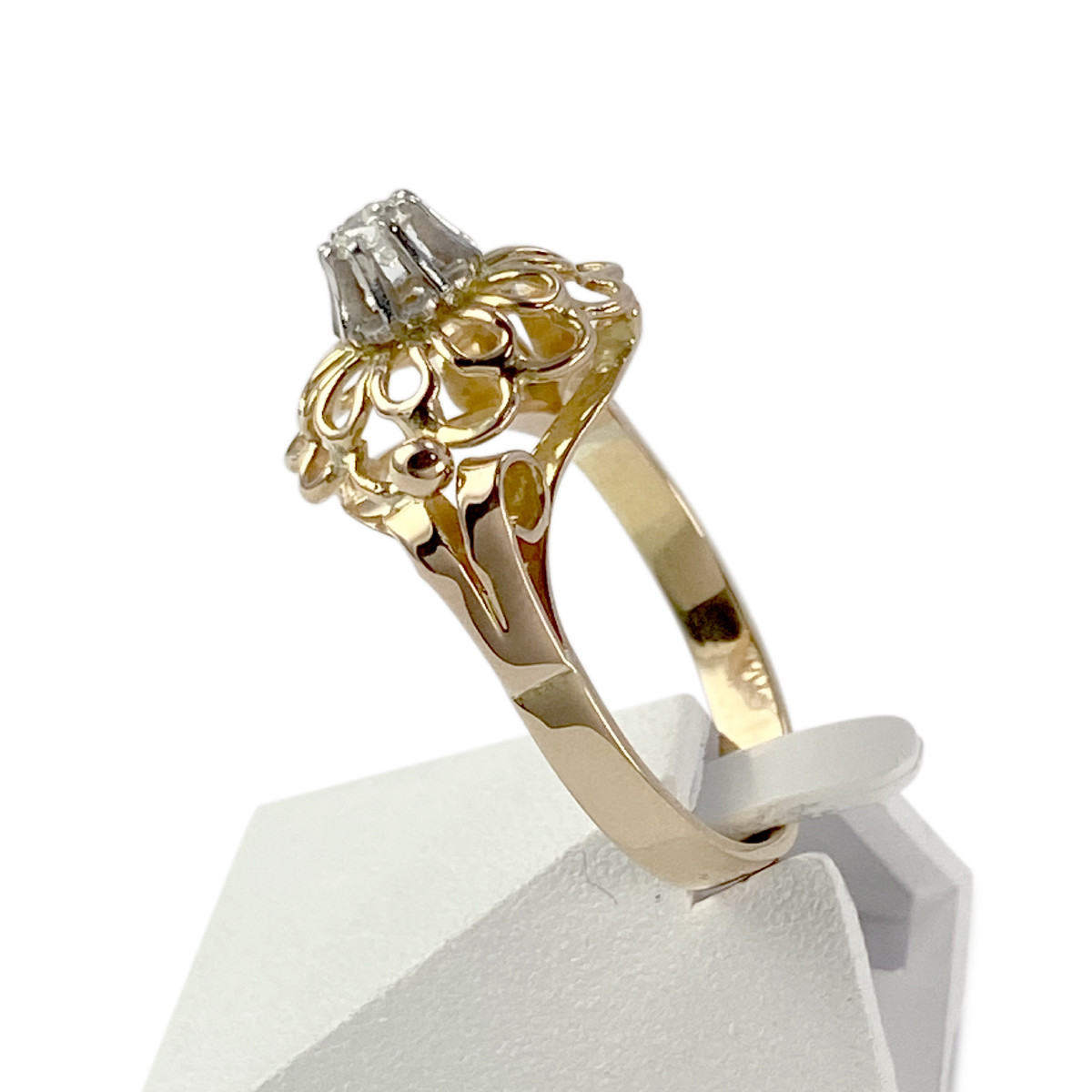 Bague d'occasion or 585 2 tons zirconia - vue 2