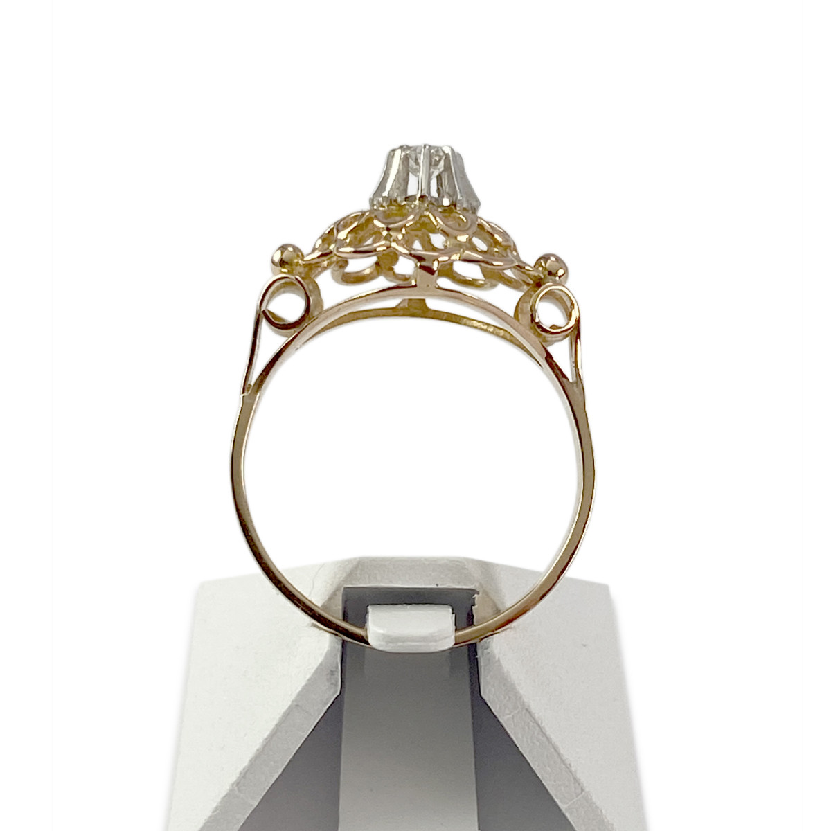 Bague d'occasion or 585 2 tons zirconia - vue 3