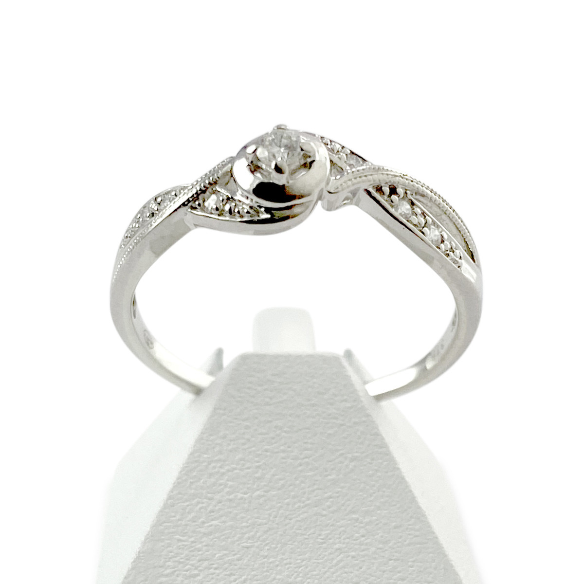 Bague d'occasion or 375 blanc diamant et rubis