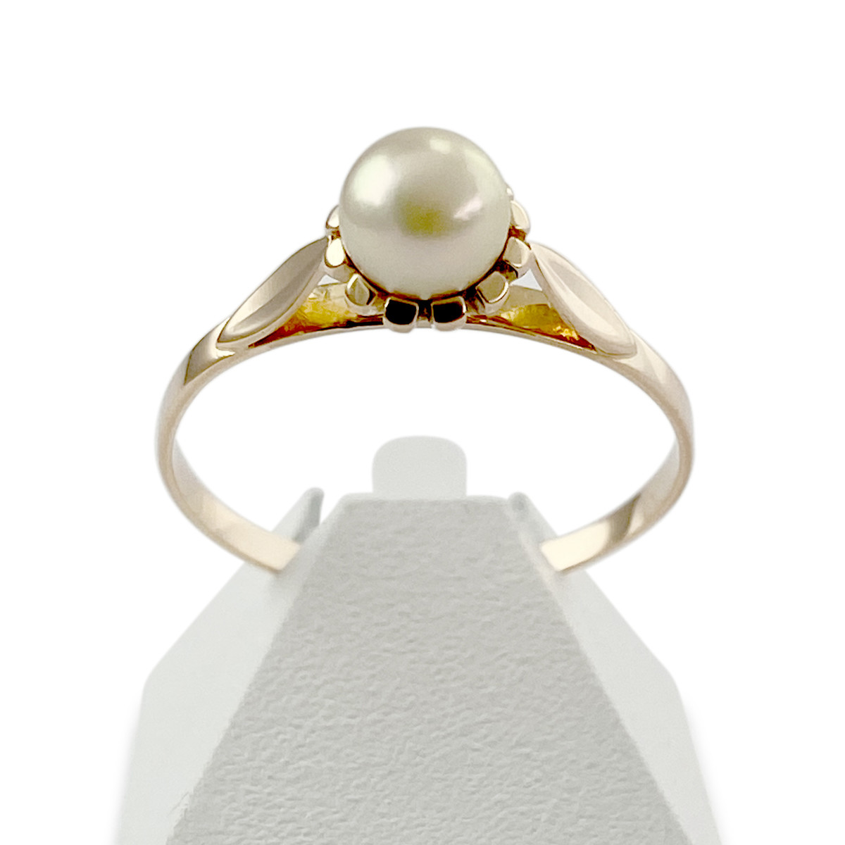 Bague d'occasion or 750 jaune perle de culture