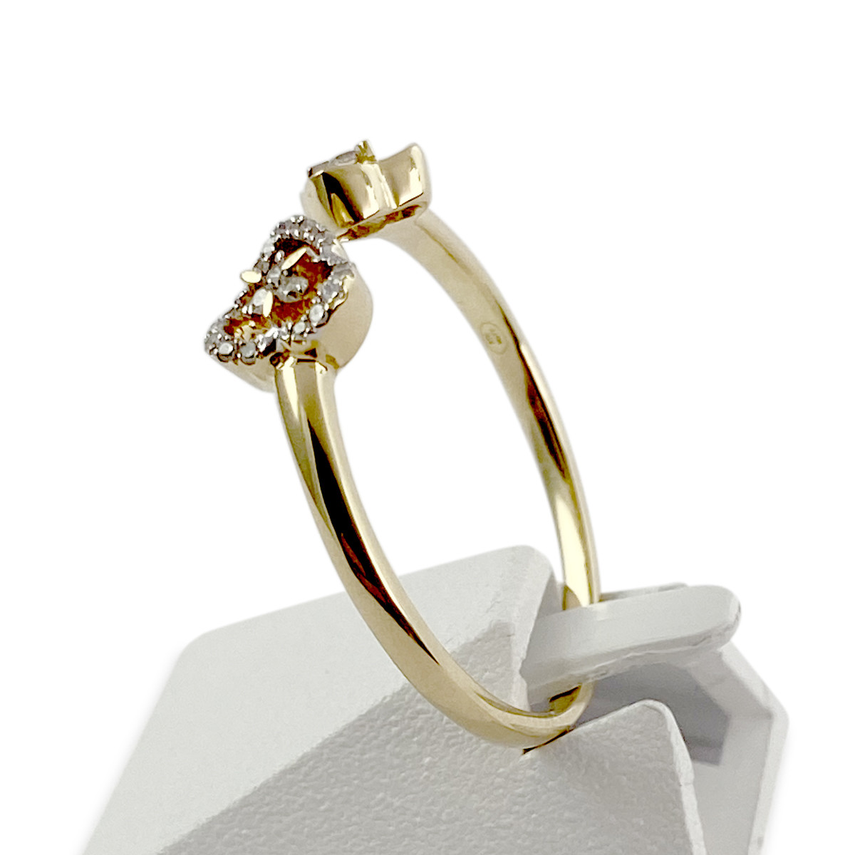 Bague d'occasion or 750 2 tons diamant - vue 2