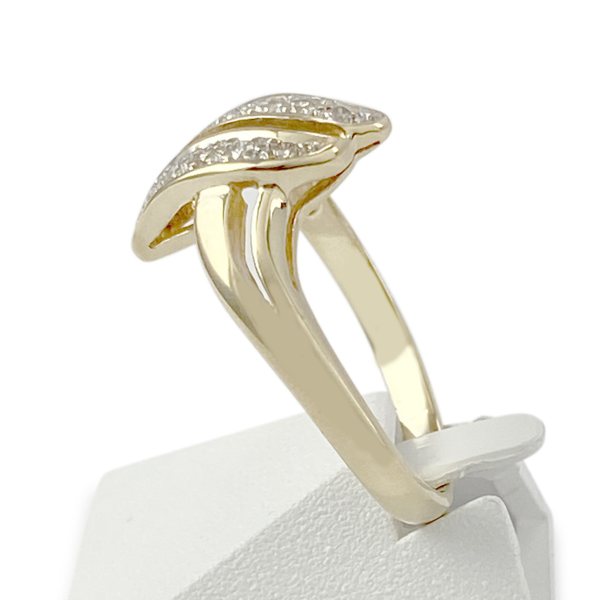 Bague d'occasion or 750 jaune diamants - vue 2
