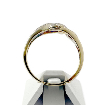 Bague d'occasion or 750 2 tons diamants