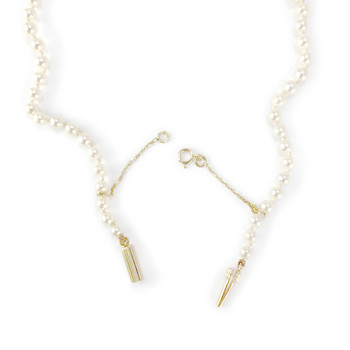 Collier d'occasion or 750 jaune perle de japon