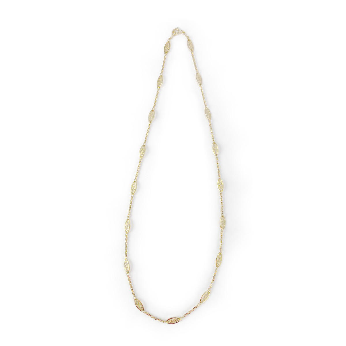 Collier d'occasion or 750 jaune maille filigrane - vue 2