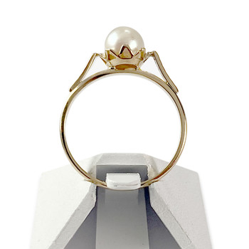 Bague d'occasion or 750 jaune perle de culture