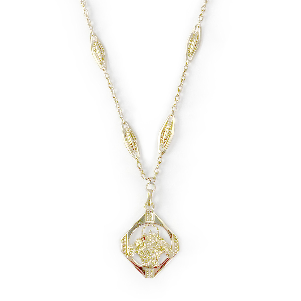 Collier d'occasion or 750 jaune maille fantaisie