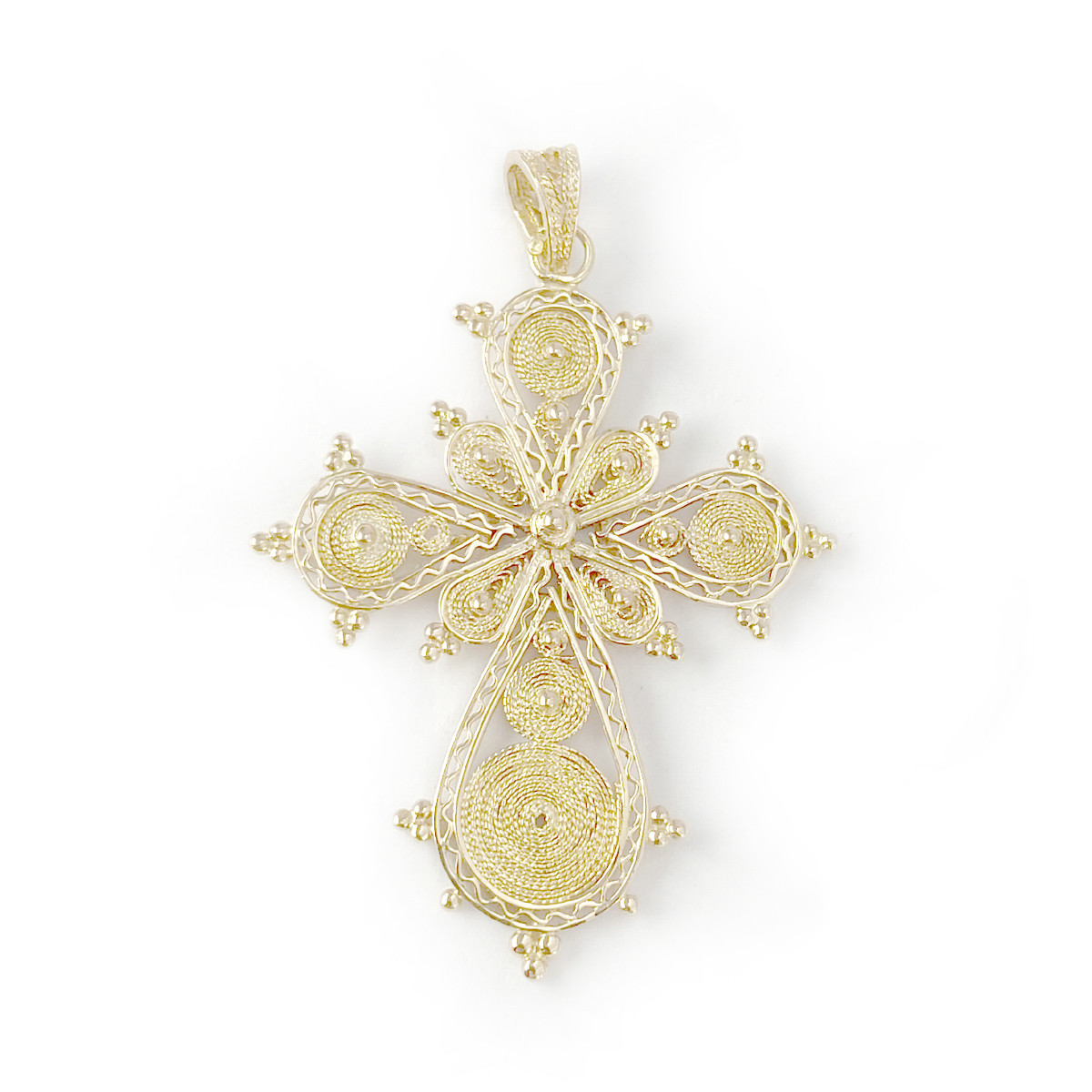 Pendentif croix d'occasion or 750 jaune