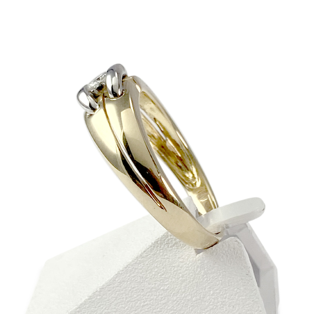 Bague d'occasion 2 ors 750 diamant - vue 2