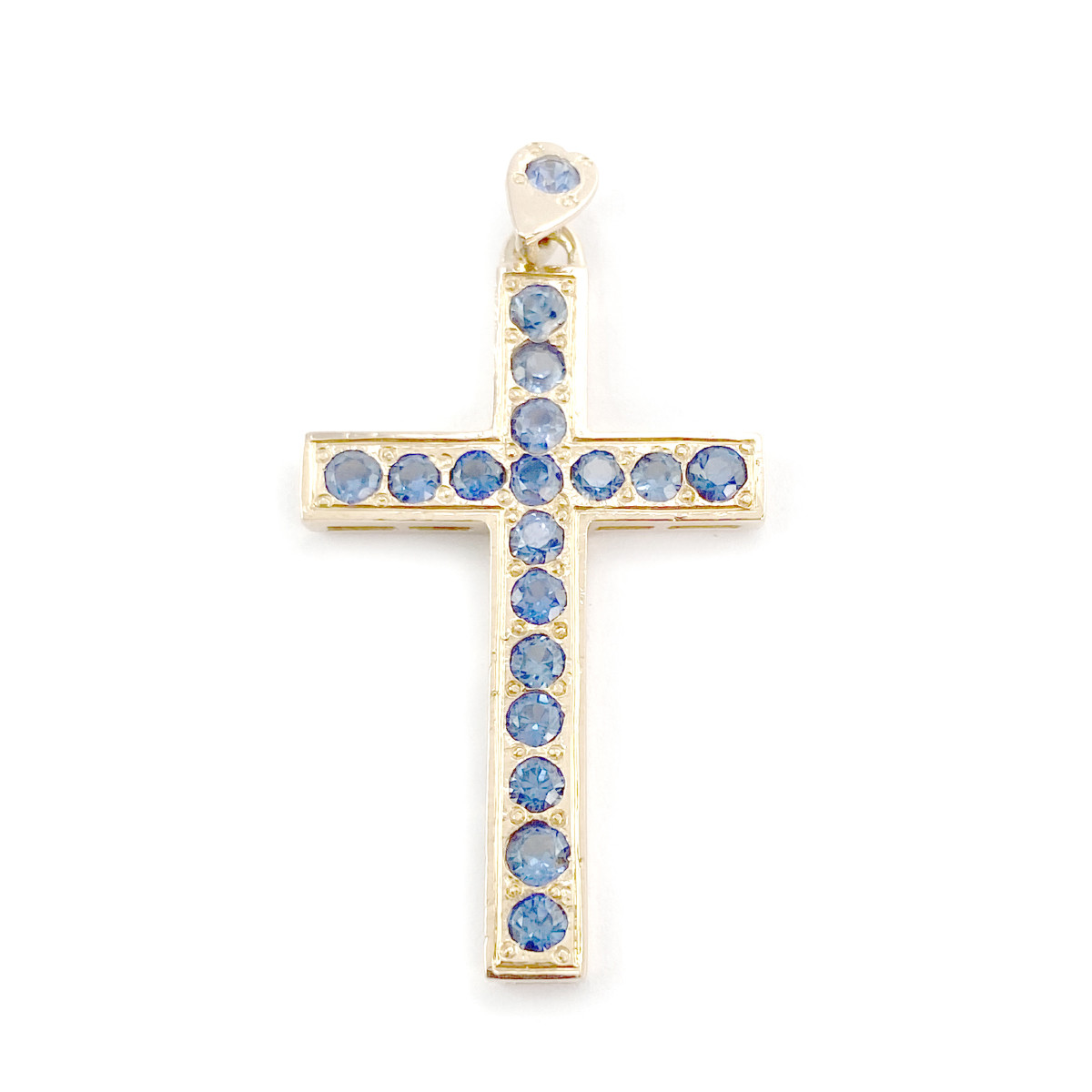 Pendentif d'occasion or 750 jaune saphirs