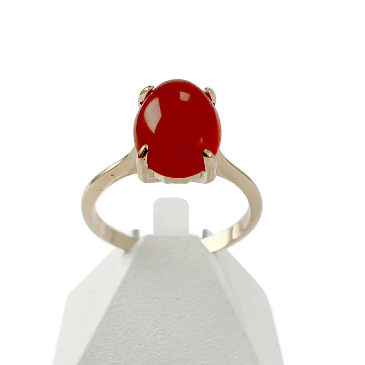 Bague d'occasion or 750 rose cornaline