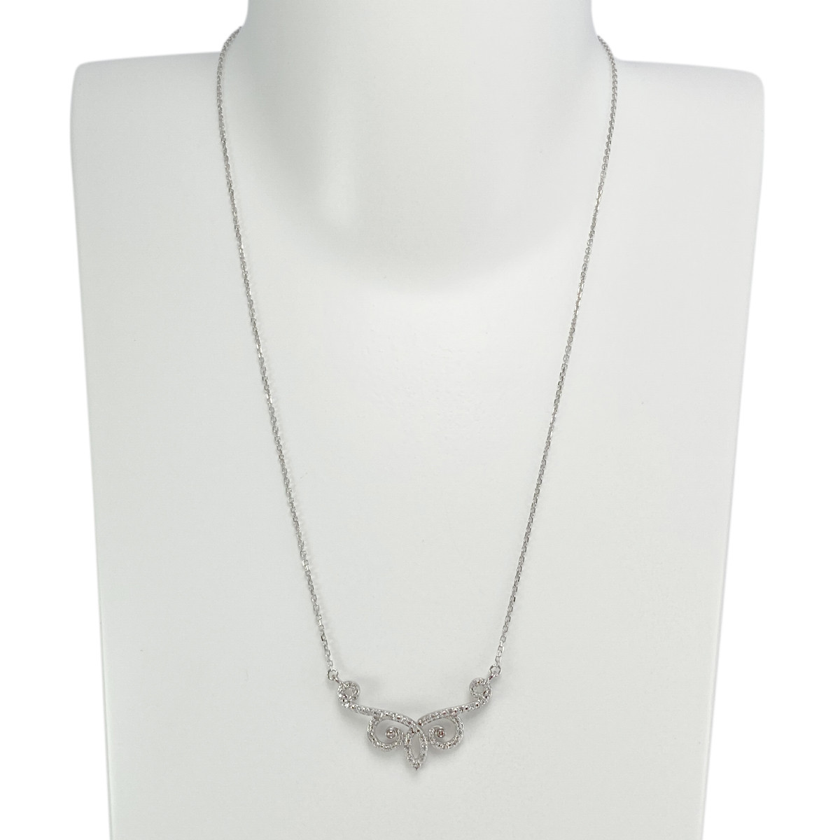 Collier d'occasion or 750 blanc diamant - vue 2
