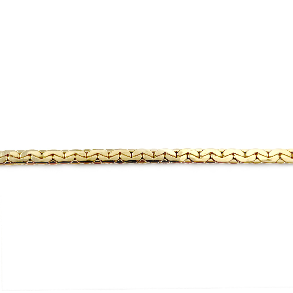 Collier d'occasion or 750 jaune maille haricot - vue 3