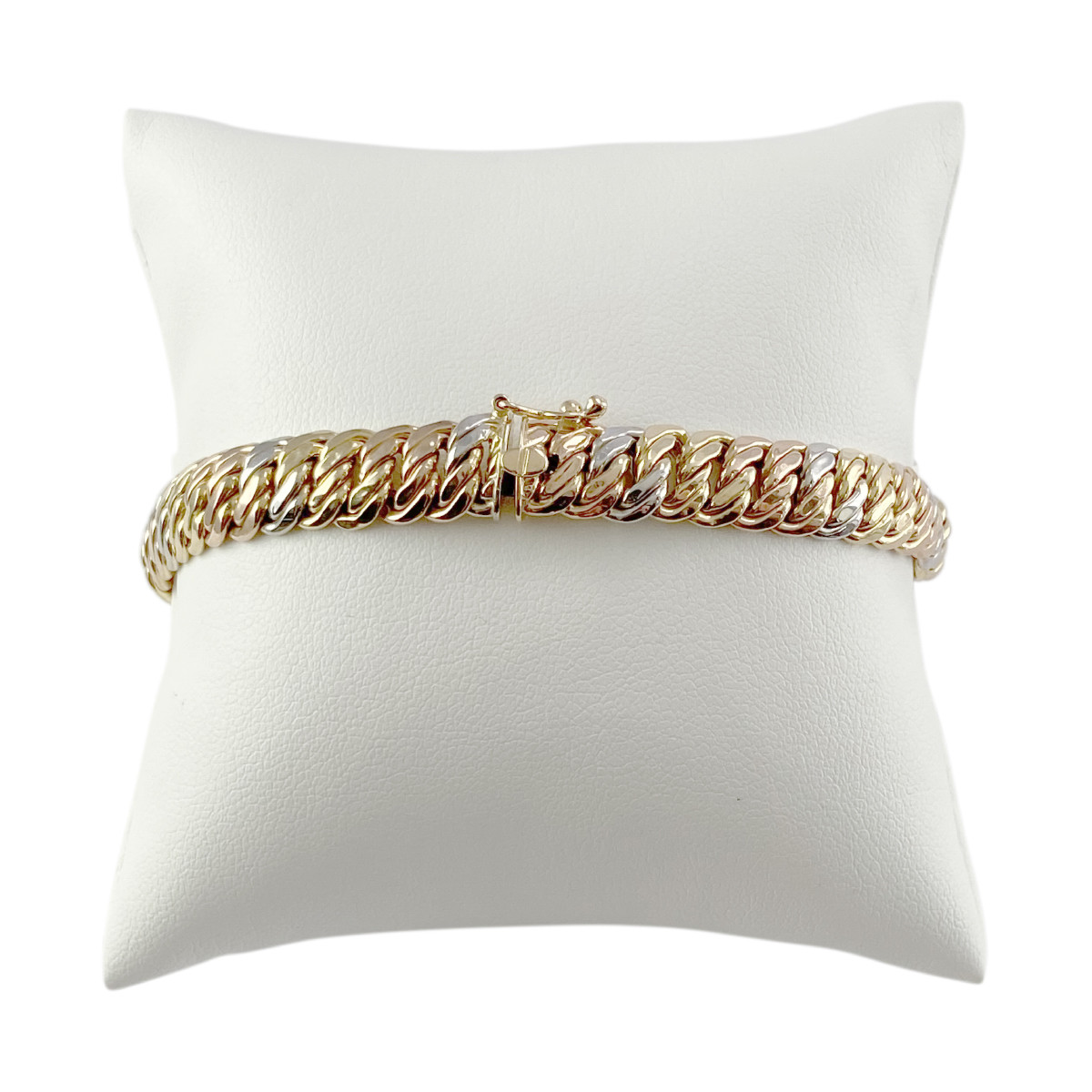 Bracelet d'occasion or 750 3 ors maille américaine 18 cm - vue 2
