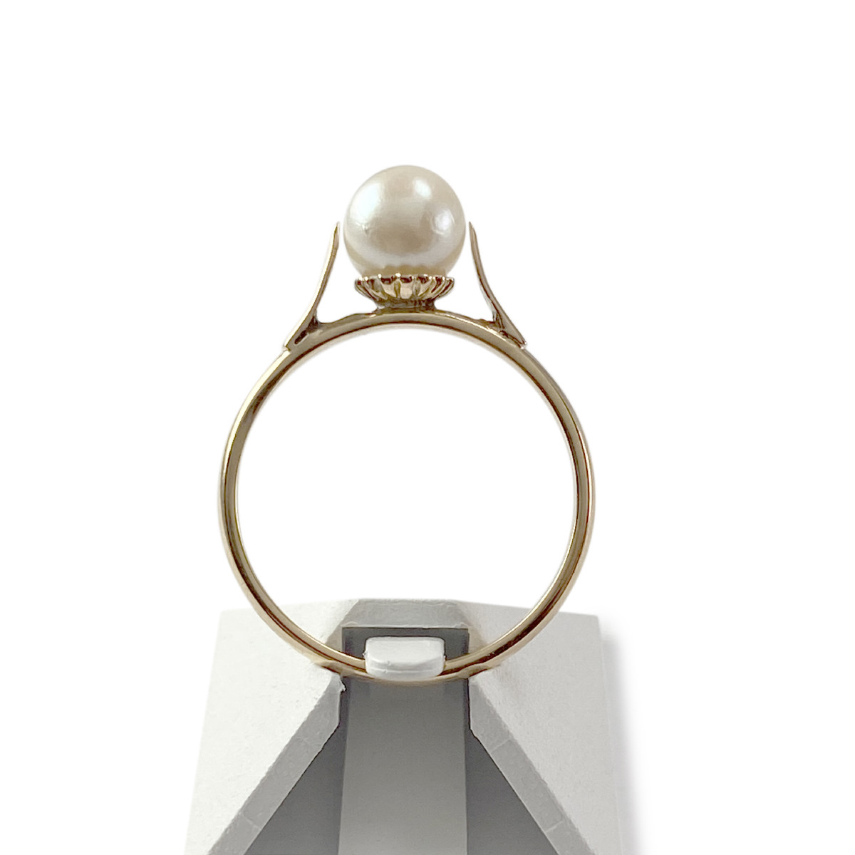 Bague d'occasion or 750 jaune perle de culture - vue 3