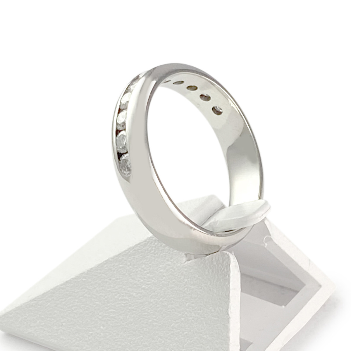 Bague d'occasion or 750 blanc diama - vue 2