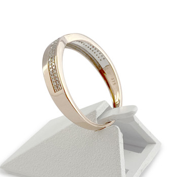 Bague d'occasion or 375 2 tons diamants