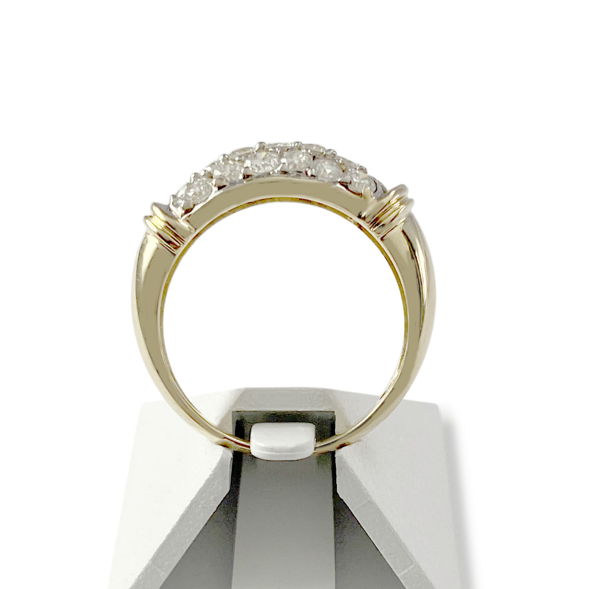 Bague d'occasion or 750 jaune diamants - vue 3