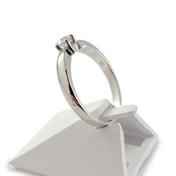 Bague solitaire d'occasion or 750 blanc diamant 0.20 carat