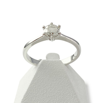Solitaire d'occasion or 750 blanc diamant