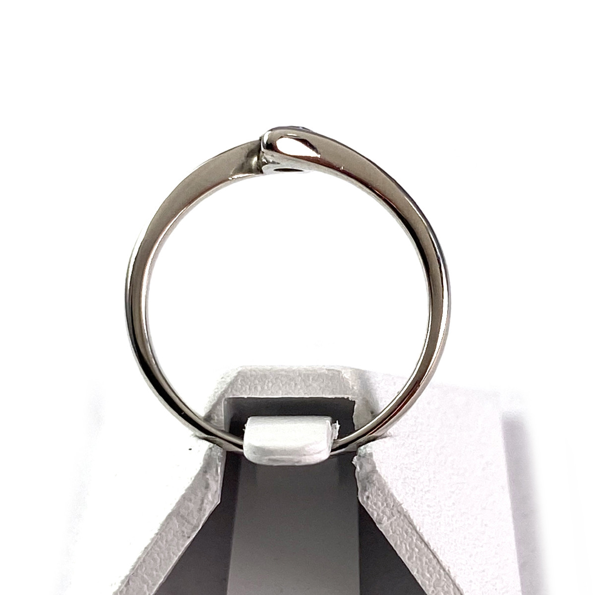 Bague solitaire d'occasion or 750 blanc 0.15 carat - vue 3