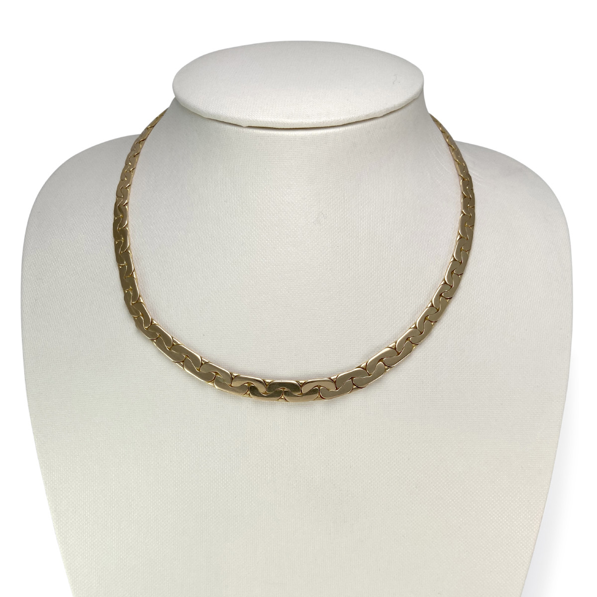 Collier d'occasion or 750 jaune maille haricot 43 cm - vue 2