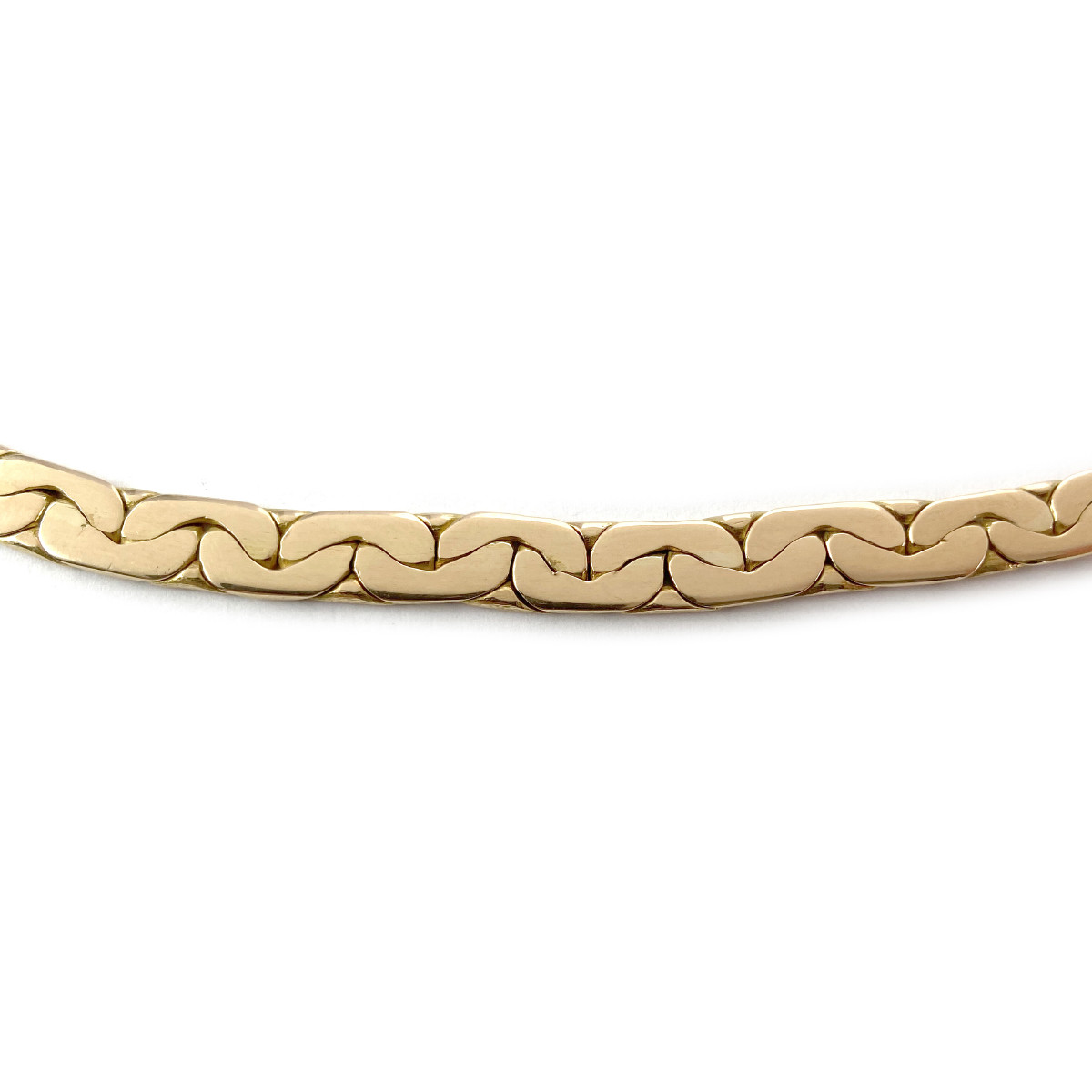 Collier d'occasion or 750 jaune maille haricot 43 cm - vue 3