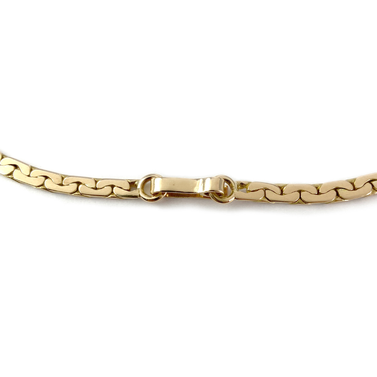 Collier d'occasion or 750 jaune maille haricot 43 cm - vue 4