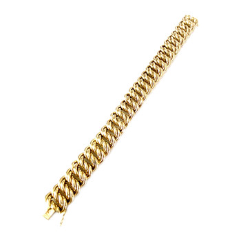 Bracelet d'occasion or 750 jaune maille américaine 19 cm
