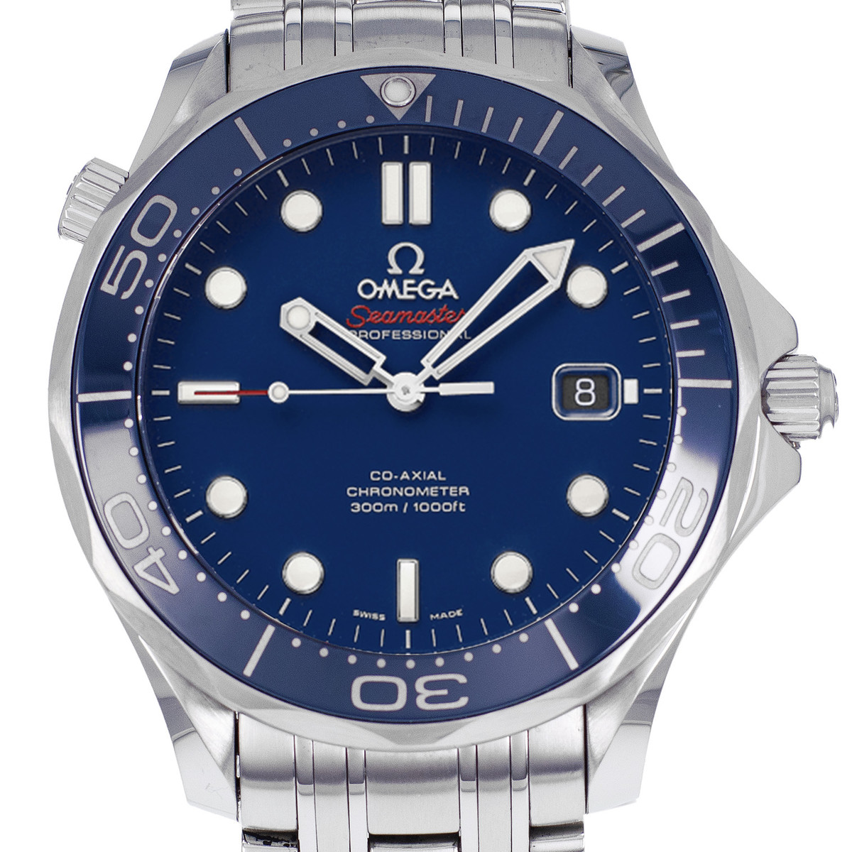 Montre d'occasion Omega Seamaster homme automatique acier - vue D1