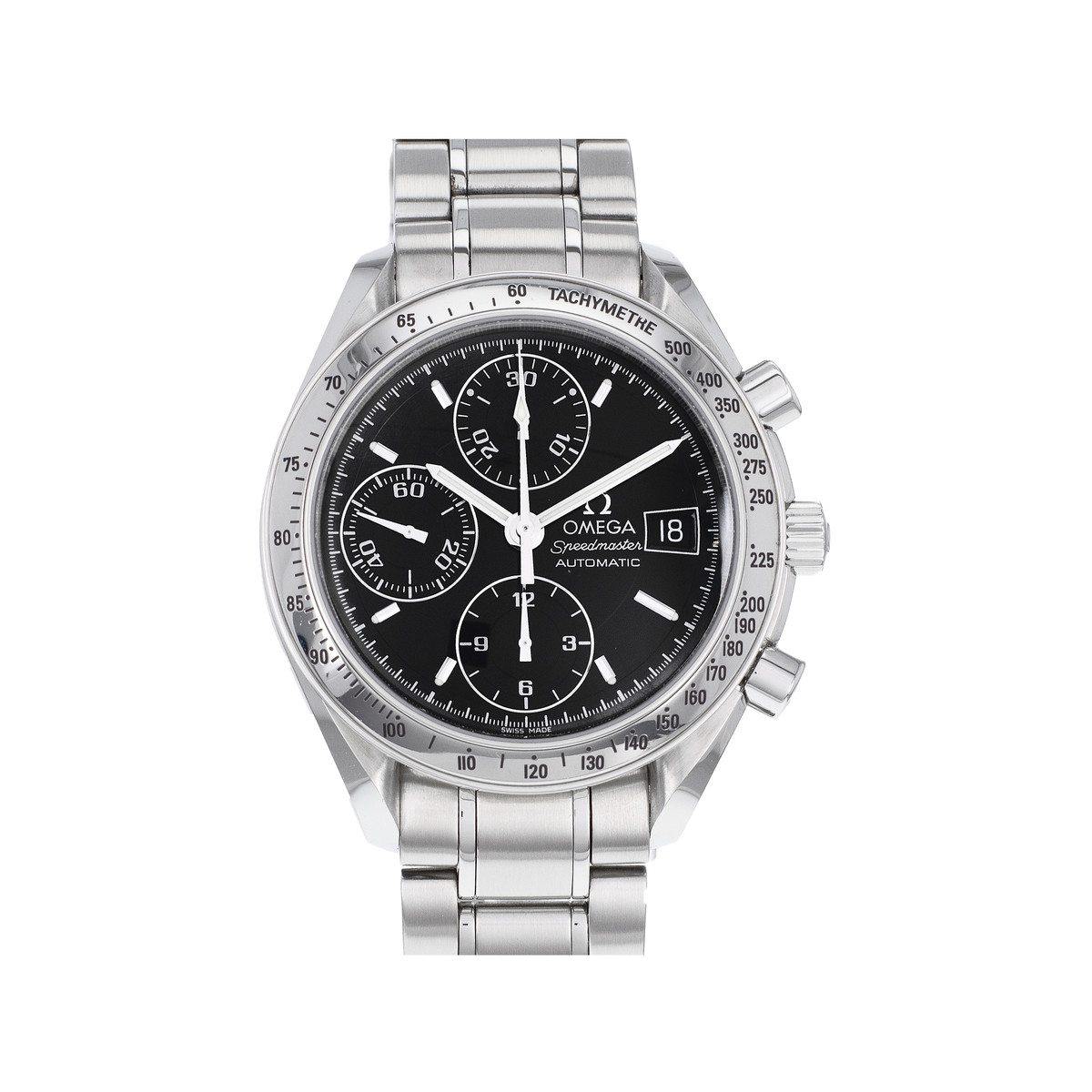 Montre d'occasion Omega Speedmaster homme chronographe automatique acier