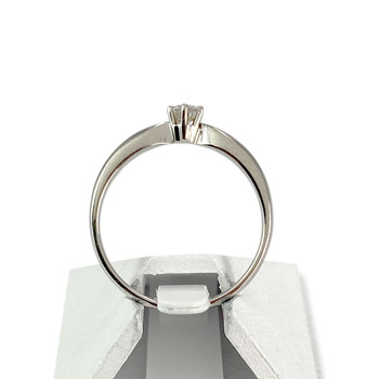 Solitaire d'occasion or 750 blanc diamant