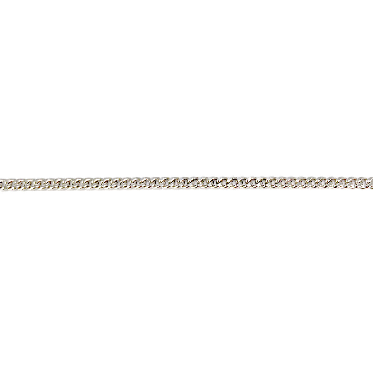 Collier d'occasion maille gourmette or 750 blanc 45,5 cm - vue 3