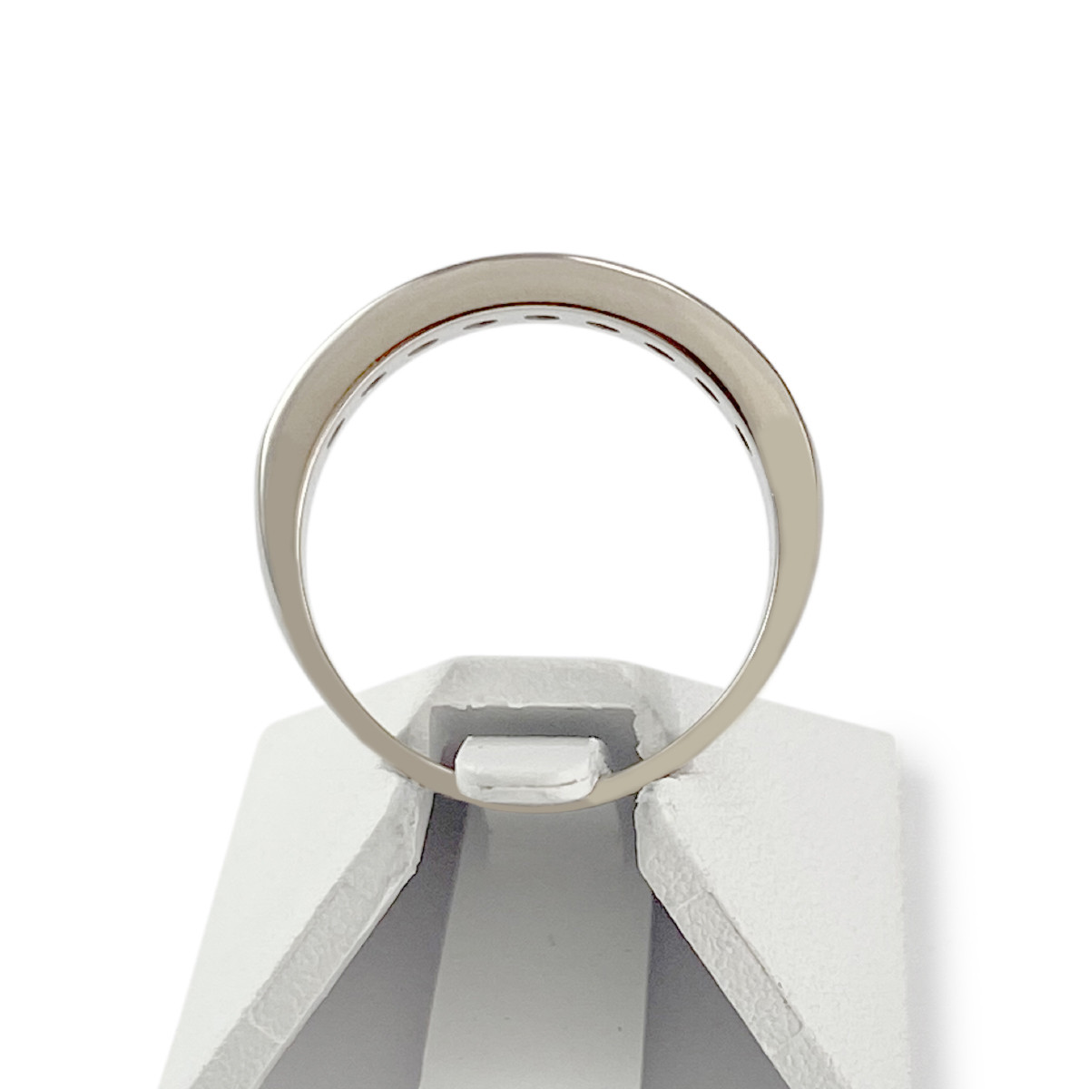 Bague d'occasion or 750 blanc diamants - vue 3