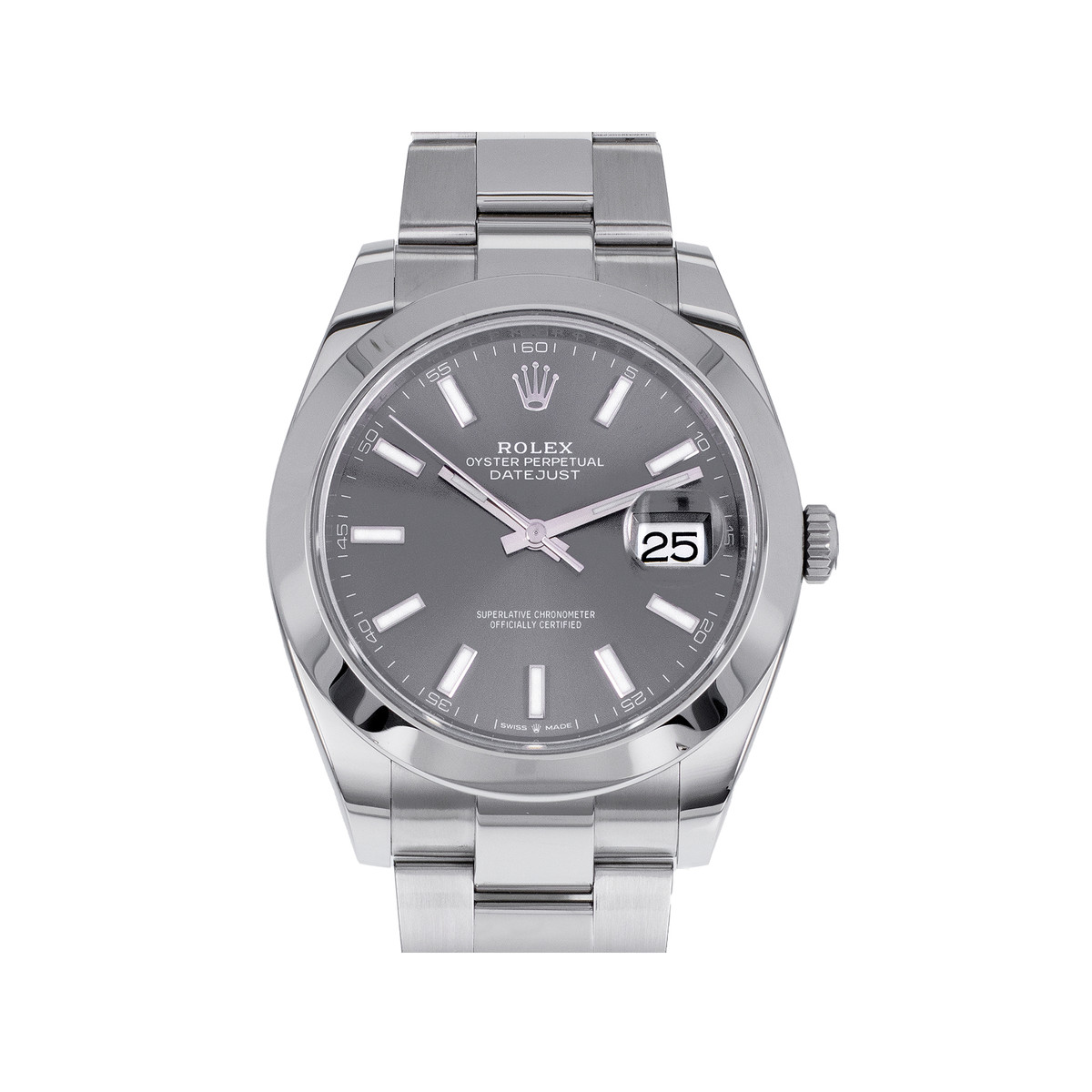 Montre ROLEX DateJust 41 homme automatique acier - vue D1